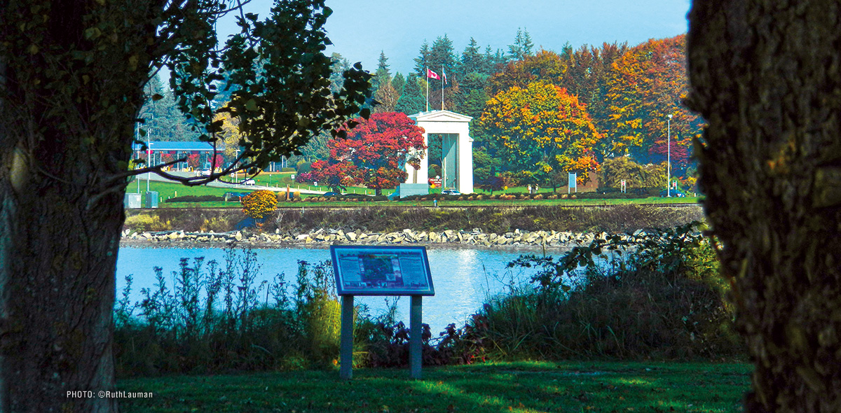 The Peace Arch from Blaine Marine Park